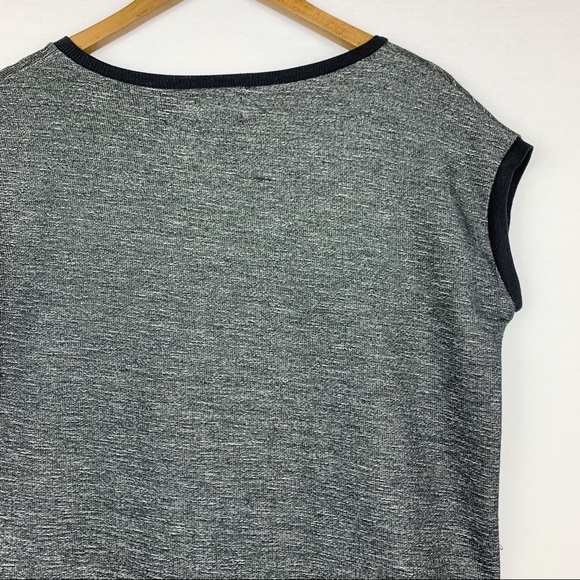 Old Navy Thick Box Cut Crop Top Black Hem Sweater - Picture 8 of 11